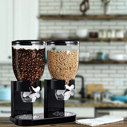 Skanto | Dual Cereal Dispenser, Dry Food Storage Container for Easy Dispensing