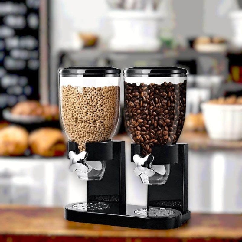 Skanto | Dual Cereal Dispenser, Dry Food Storage Container for Easy Dispensing