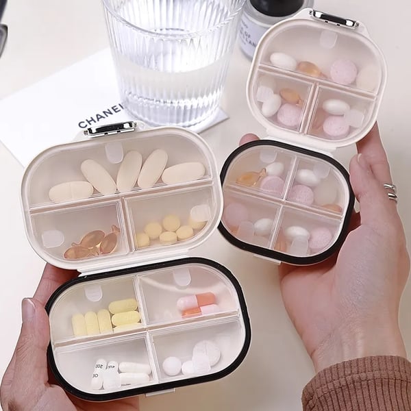 Portable pill case for daily use