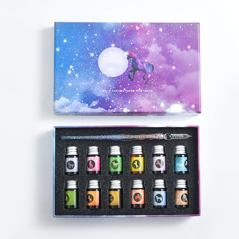 Skanto | Calligraphy Glass Dip Pen Ink Set