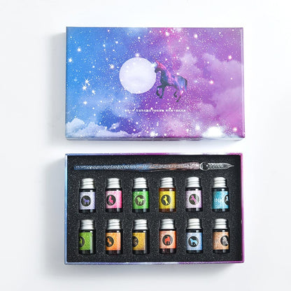 Skanto | Calligraphy Glass Dip Pen Ink Set