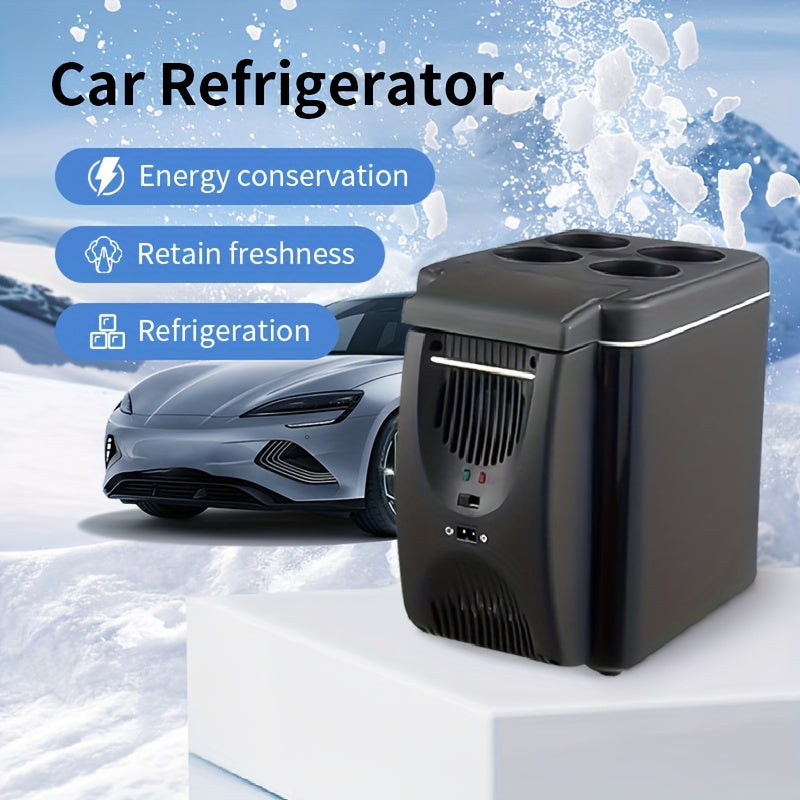 Compact 6L Portable Mini-Fridge for Cars – DC 12V Electric Cooler for Drinks, Seafood, and Fruit, ideal for Travel and Outdoor Adventures