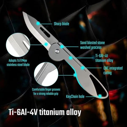 BowLift | Mini Titanium Alloy Folding Pocket Knife