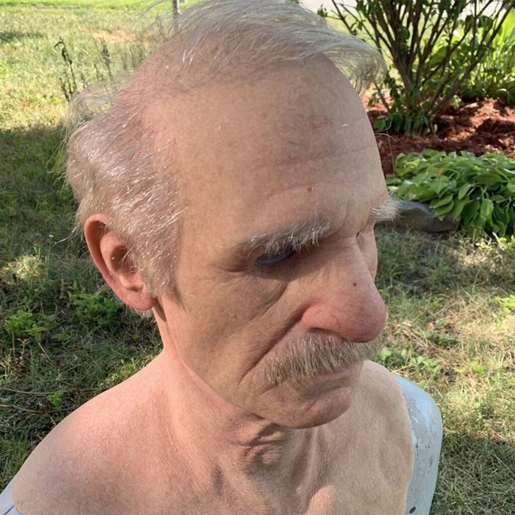 Creepy Old Man Mask – Realistic Latex Halloween Mask for Adults | Bowlift