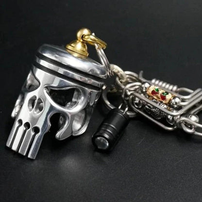 BowLift | Piston Art Skull Keychain