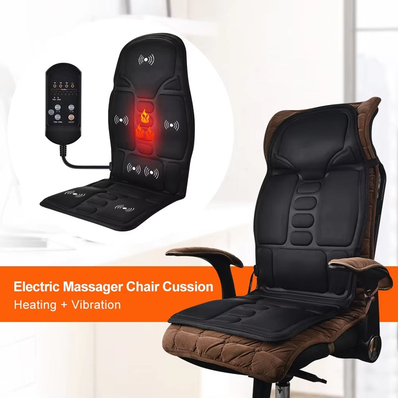 Skanto | Electric Massage Seat Cushion with Soothing Heat Therapy - Ideal for Home and Car