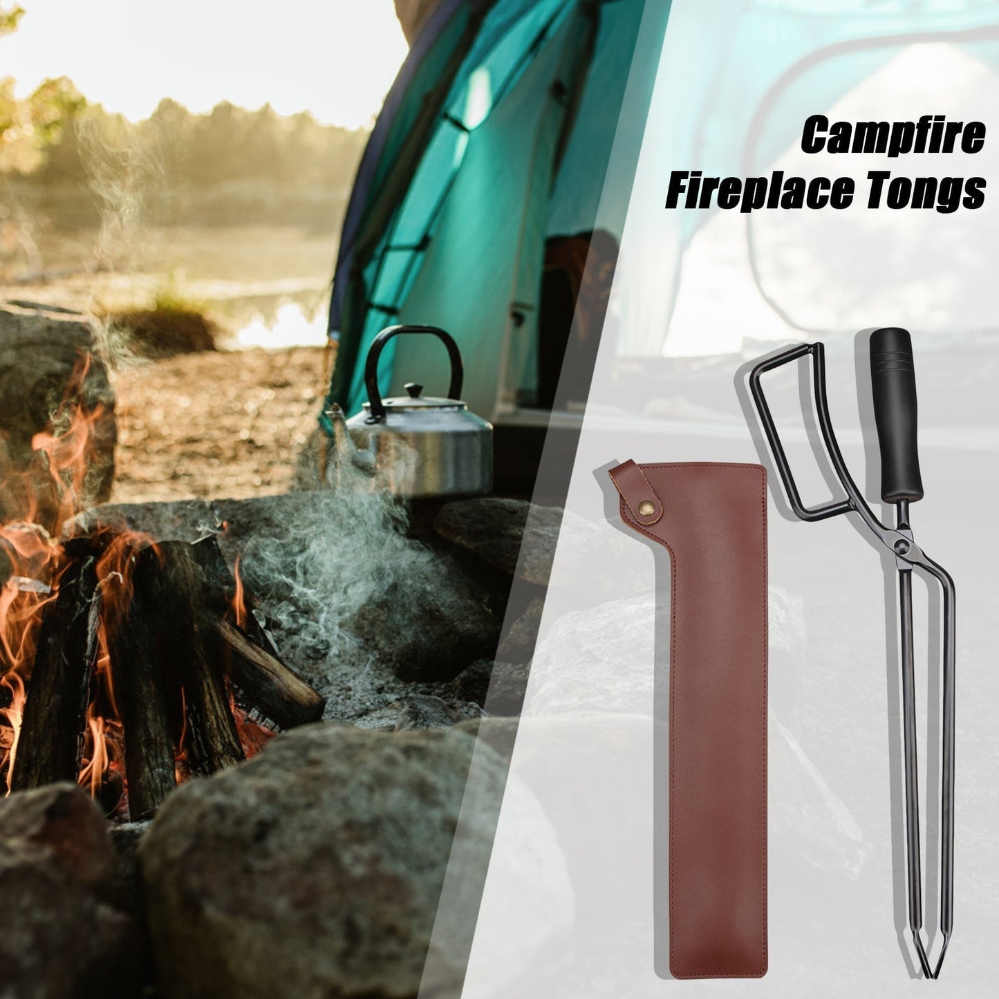 Charcoal Clip Portable Heat Resistant BBQ Firewood Tongs Carbon Clamp | Bowlift