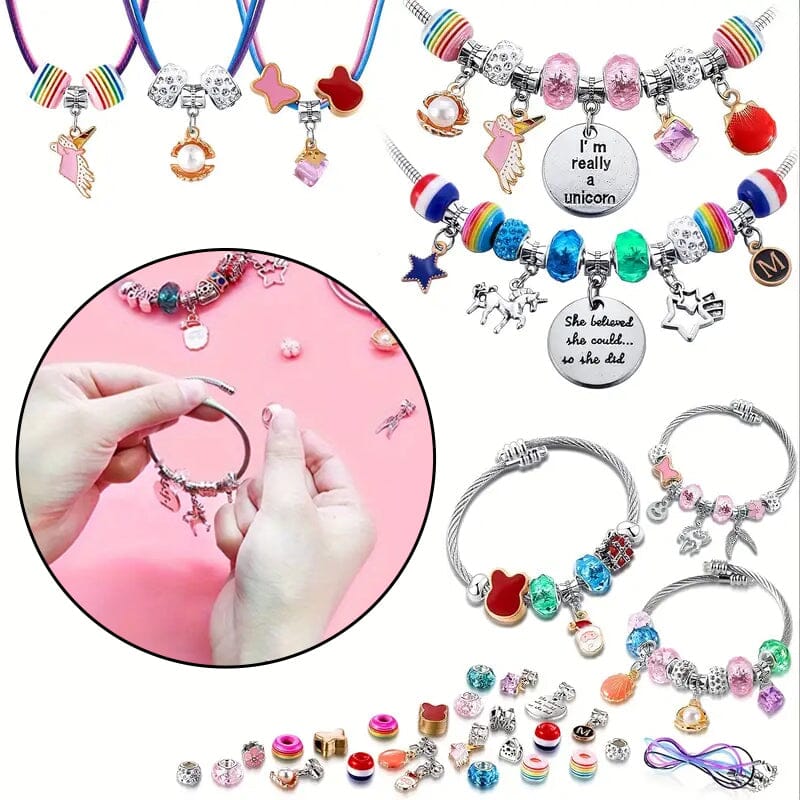 BowLift | CHARMELLA – Sparkly Girls Charm Bracelet Making Kit for Creative Fun