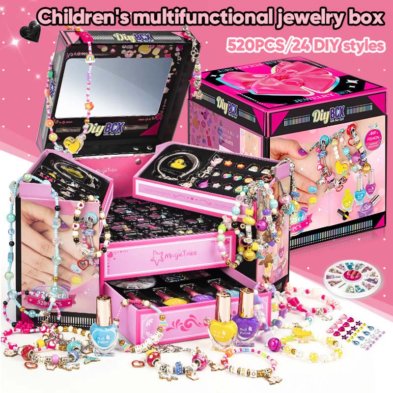 BowLift | CHARMELLA – Sparkly Girls Charm Bracelet Making Kit for Creative Fun