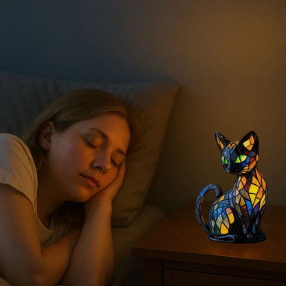 Skanto | Stained Glass Cat Table Lamp