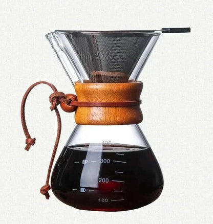 Chemex Coffee Carafe with Hario V60 Filter Holder Set – Precise Brewing with Style