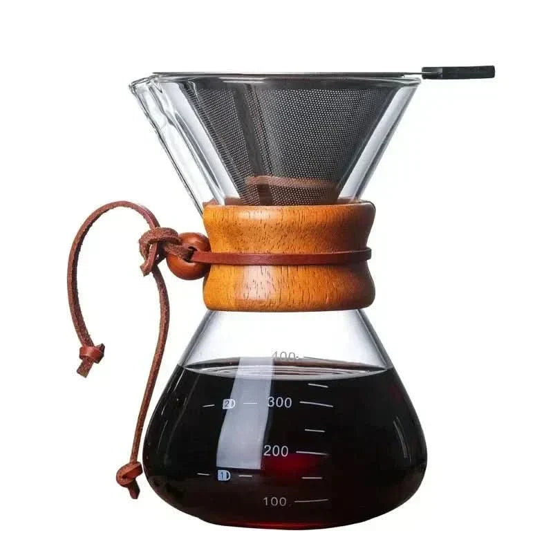 Chemex Coffee Carafe with Hario V60 Filter Holder Set – Precise Brewing with Style
