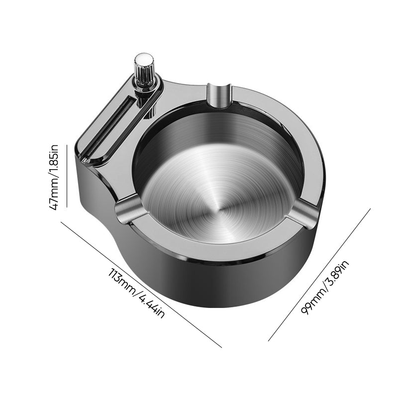 Skanto | Retro Metal Ashtray, Lighter