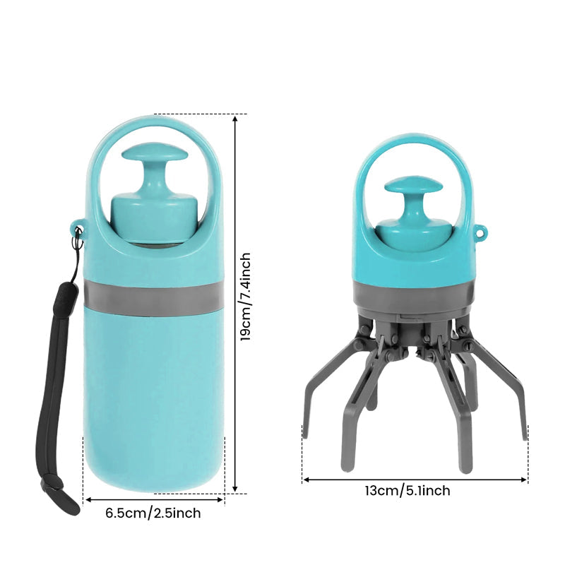 Skanto | Pet Poop Pickup Portable Six Claw Handling Waste Bags Dispenser