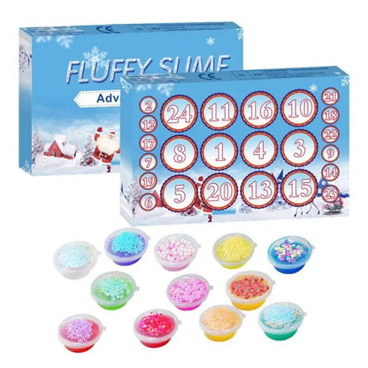 Skanto Skanto | Christmas Time Advent Calendar 24 Days Crystal Mud Blind Box - Christmas Countdown Toy for Kids