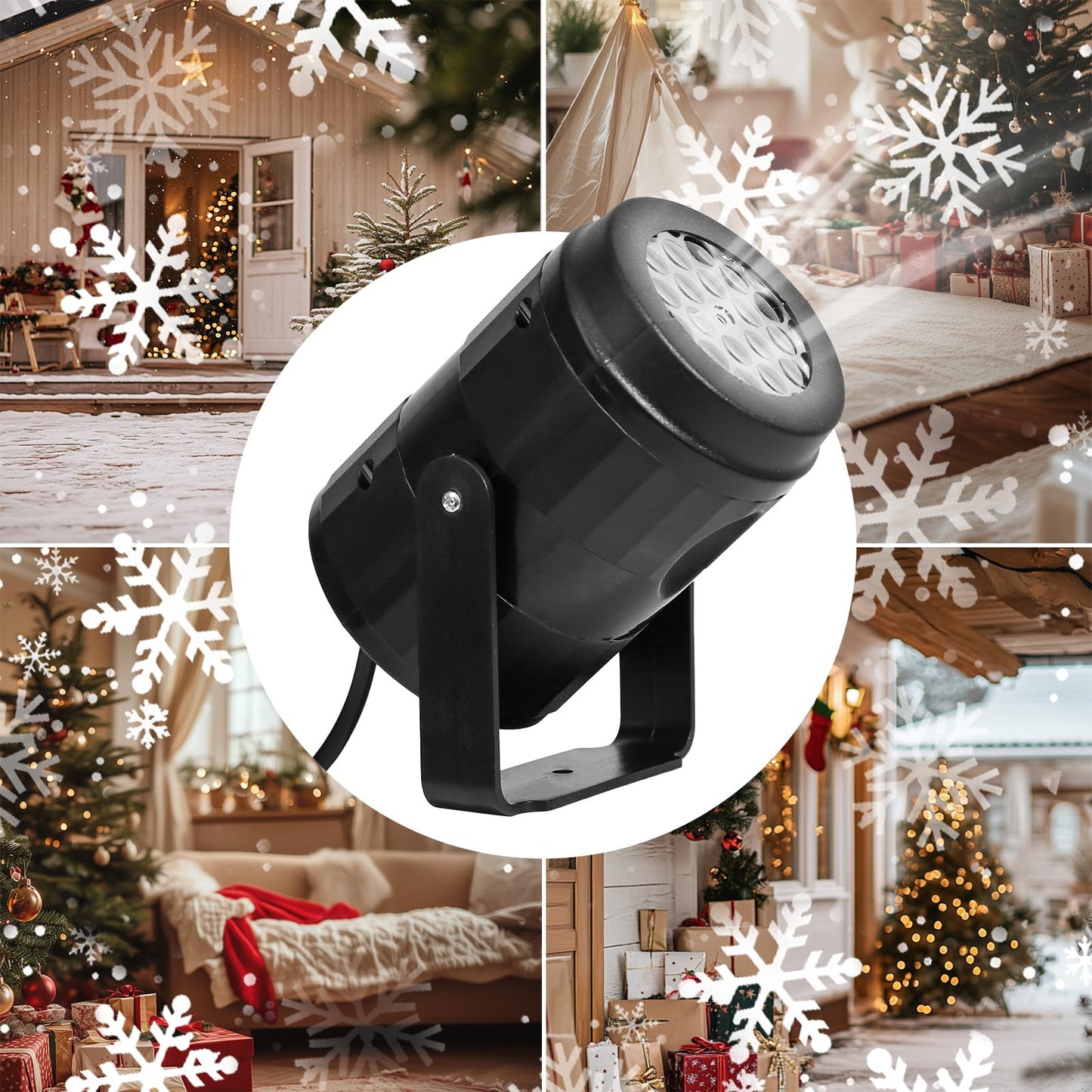Skanto | Christmas LED Snowfall Projector – Rotating Christmas Lights for Magical Parties & Garden Decor