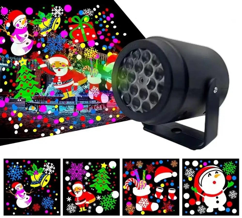 Skanto | Christmas LED Snowfall Projector – Rotating Christmas Lights for Magical Parties & Garden Decor