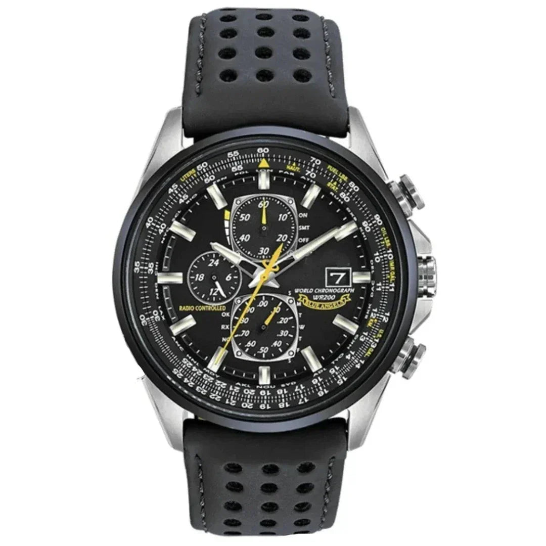 Stainless Steel Chronograph Watch with Quartz Movement, Calendar and Waterproof Case