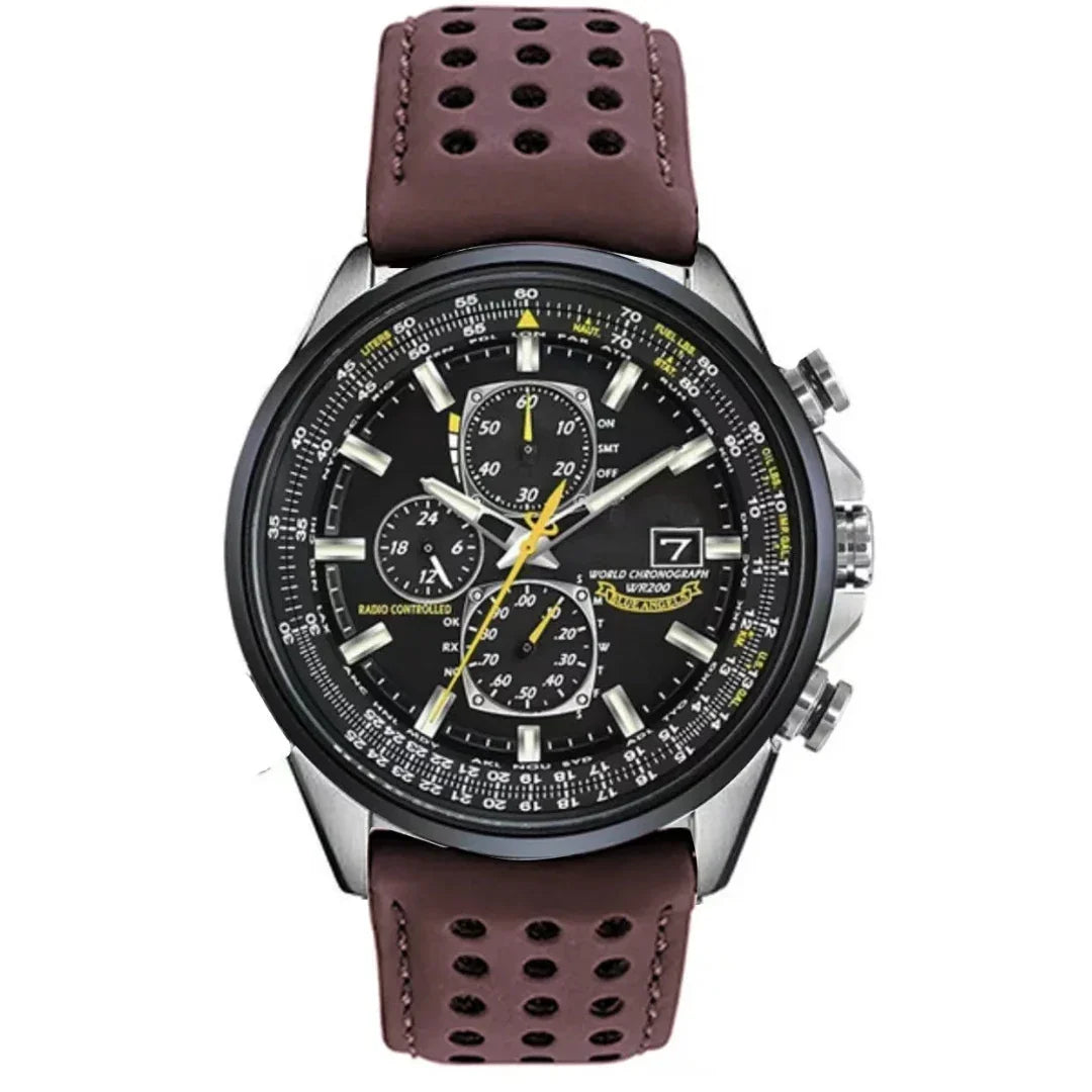 Stainless Steel Chronograph Watch with Quartz Movement, Calendar and Waterproof Case