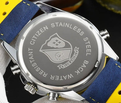 Stainless Steel Chronograph Watch with Quartz Movement, Calendar and Waterproof Case