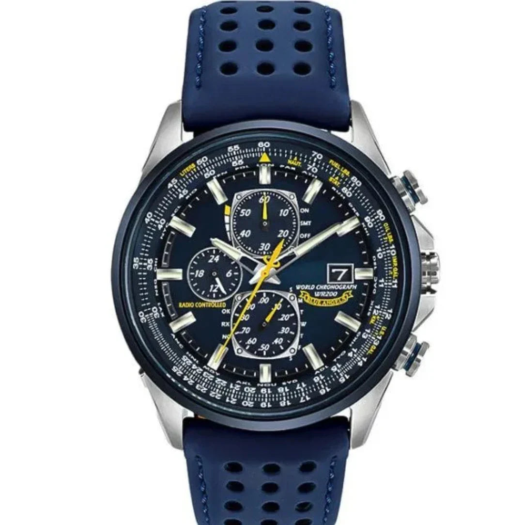 Stainless Steel Chronograph Watch with Quartz Movement, Calendar and Waterproof Case