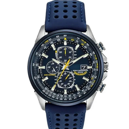 Stainless Steel Chronograph Watch with Quartz Movement, Calendar and Waterproof Case