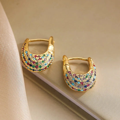 BowLift | Chunky Glittering Diamond Hoop Earrings