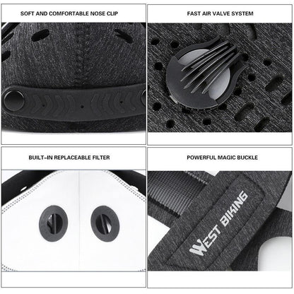 Breathable neoprene face mask against pollution