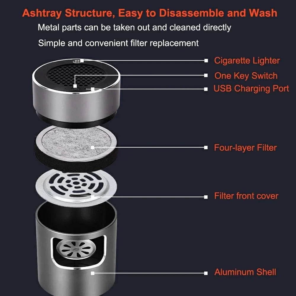 BowLift | CLARASH – Smart USB Smokeless Ashtray with Advanced Air Filter