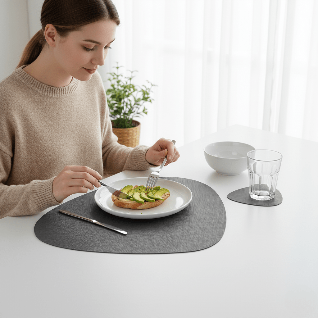 BowLift | Claro – Elegant Heat Resistant Placemat and Coaster Set in Multiple Colors