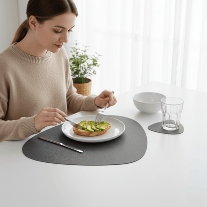 BowLift | Claro – Elegant Heat Resistant Placemat and Coaster Set in Multiple Colors