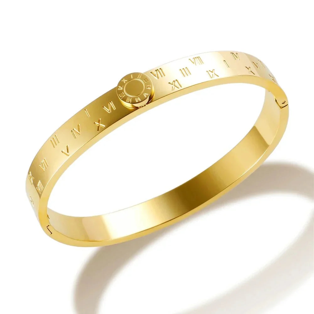 BowLift | Classy Roman Numeral Bangle Bracelet and Rings