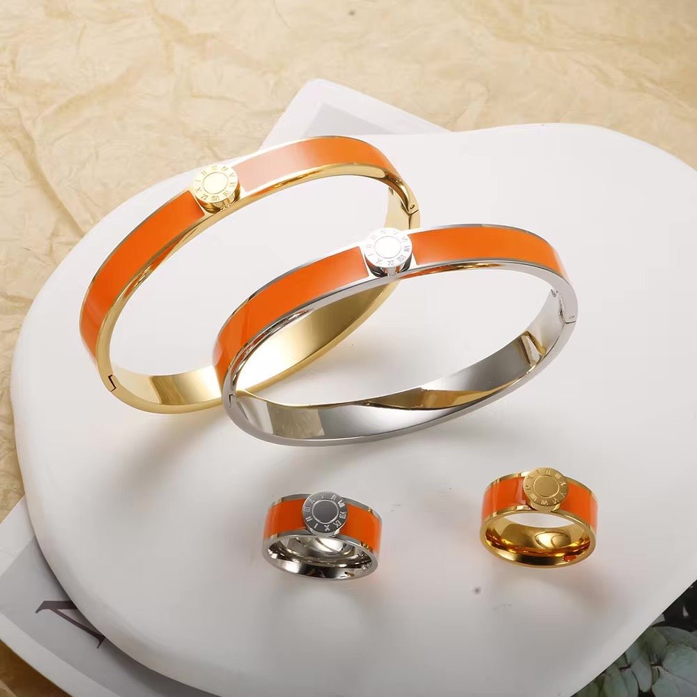 BowLift | Classy Roman Numeral Bangle Bracelet and Rings