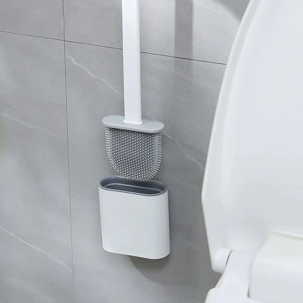 Skanto | CleanBrush – Hygienic Silicone Toilet Brush with Wall Mount