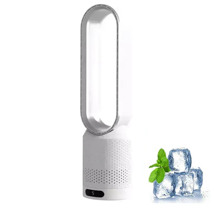 Portable Bladeless Fan with Air Purification and Remote Control | Skanto