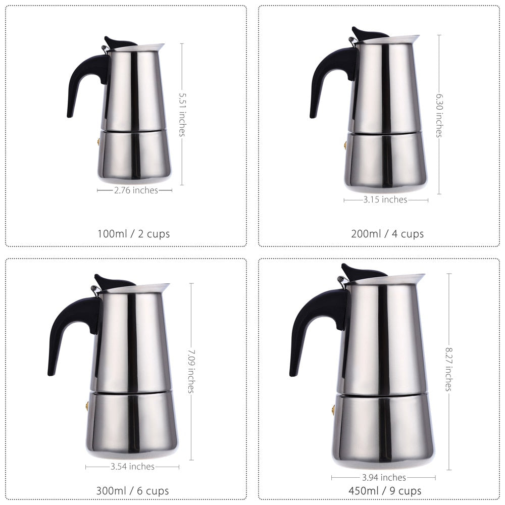 Coffee pot Mocha Espresso Latte Percolator Stove Latte Stove | Brehn