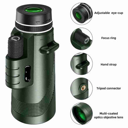 Skanto | Compact 600x Ultra-Zoom Monocular | HD Lens, Lightweight & Perfect for Hiking, Bird Watching, and Sporting Events