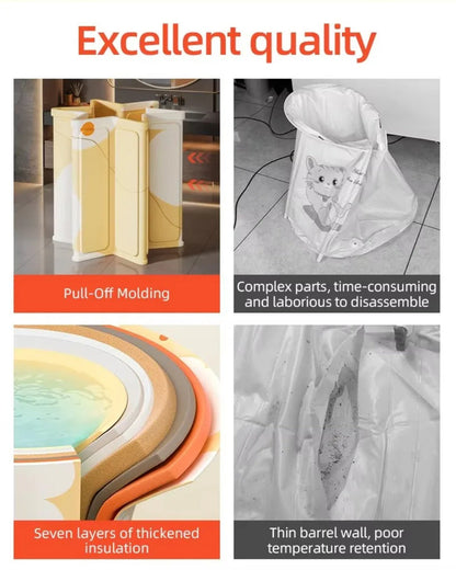 Skanto | Portable Freestanding Plastic Bathtub for Adults