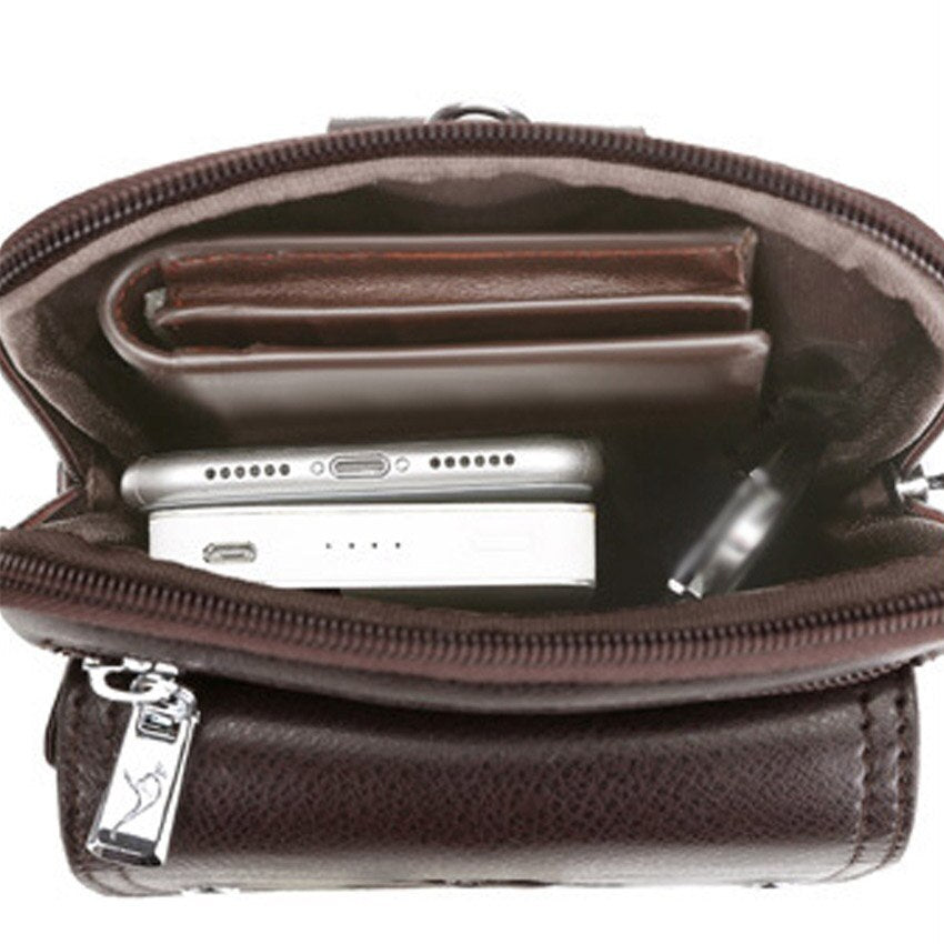 Compact PU Leather Crossbody Bag for Men with Adjustable Strap | Bowlift