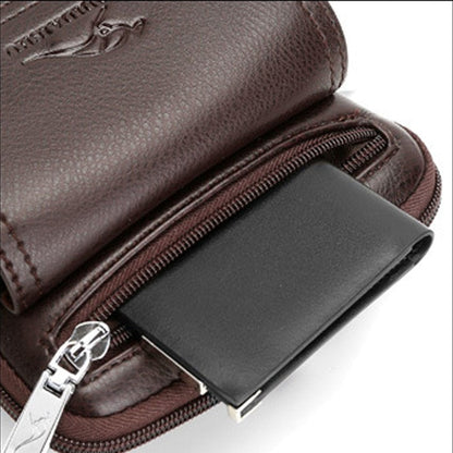 Compact PU Leather Crossbody Bag for Men with Adjustable Strap | Bowlift