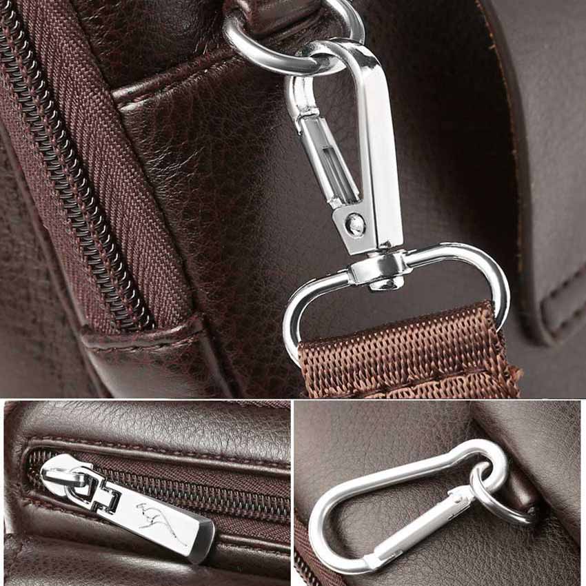 Compact PU Leather Crossbody Bag for Men with Adjustable Strap | Bowlift