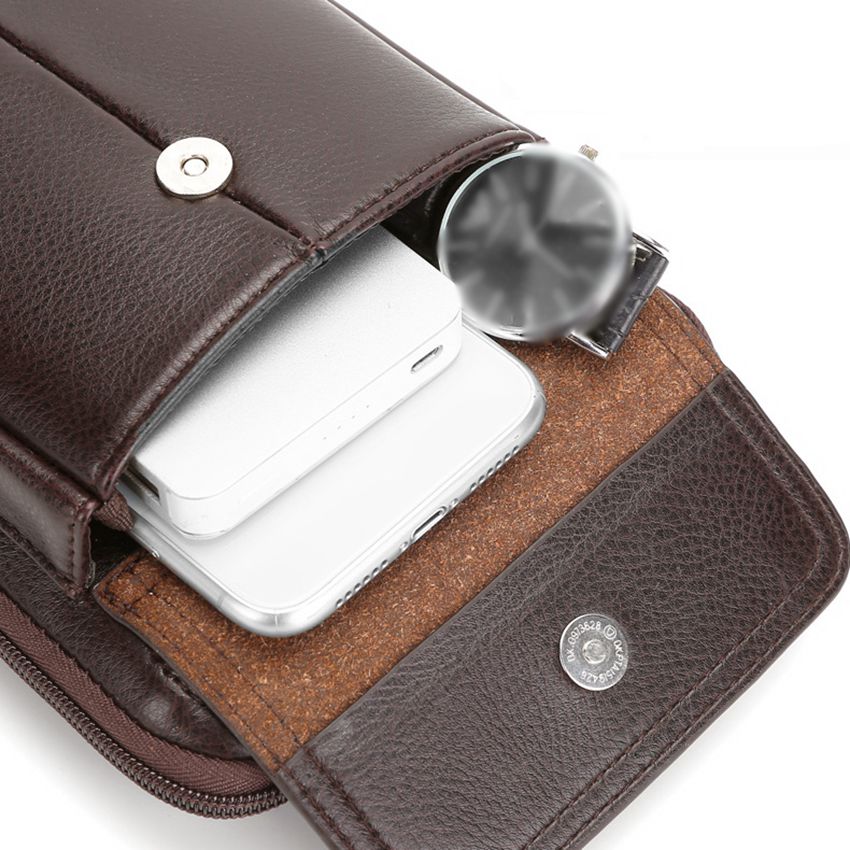 Compact PU Leather Crossbody Bag for Men with Adjustable Strap | Bowlift