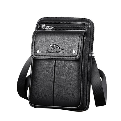 Compact PU Leather Crossbody Bag for Men with Adjustable Strap | Bowlift