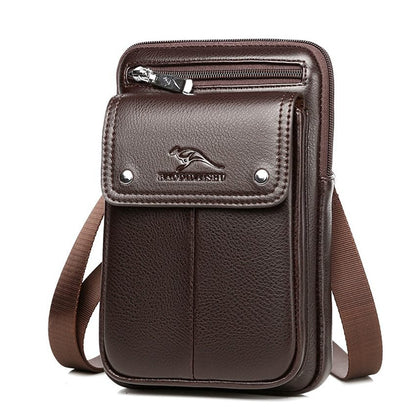 Compact PU Leather Crossbody Bag for Men with Adjustable Strap | Bowlift