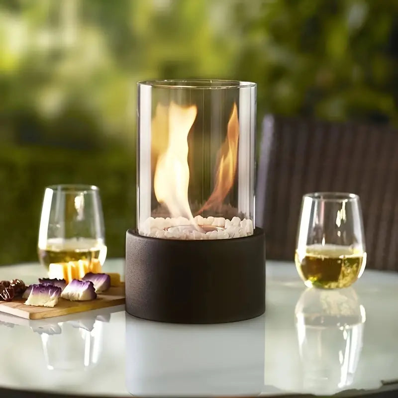 BowLift | Fire Pit Tabletop Ethanol Burner with Glass