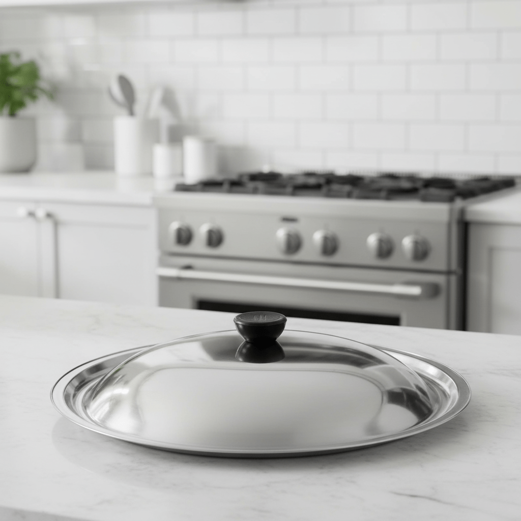 BowLift | CookShield – Universal Stainless Steel Lid for Pans & Woks