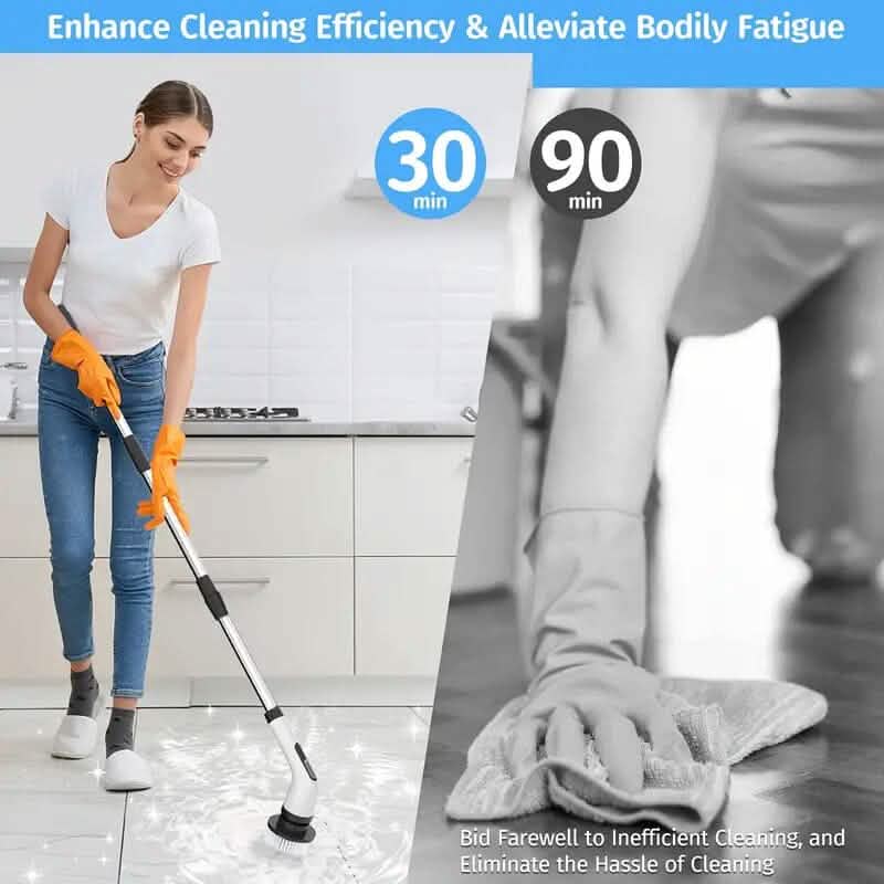 BowLift | Wireless electric double-adjustable speed spin scrubber