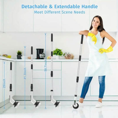 BowLift | Wireless electric double-adjustable speed spin scrubber