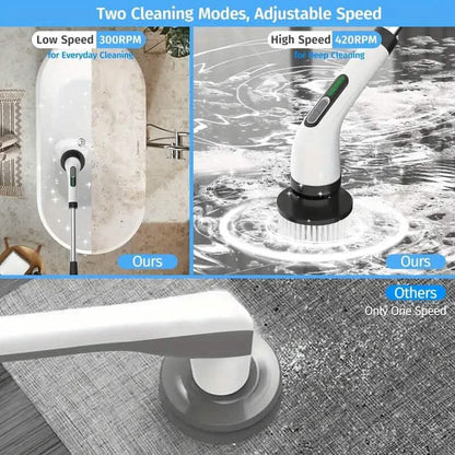 BowLift | Wireless electric double-adjustable speed spin scrubber