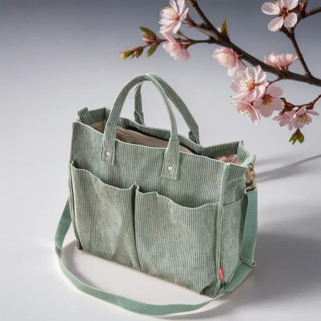 Skanto | CordoTote – Classic Corduroy Shoulder Bag for Everyday